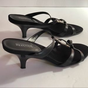 Kenneth Cole Slip on Heel 8 1/2 B Leather Black